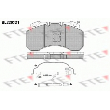 BL2203D1 FTE Комплект тормозных колодок, дисковый тормоз