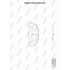 S361I01 NPS Комплект тормозных колодок, дисковый тормоз