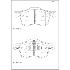 KD7453 ASIMCO Комплект тормозных колодок, дисковый тормоз