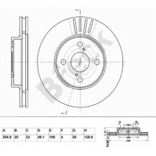 BR 378 VA100 BRECK Тормозной диск