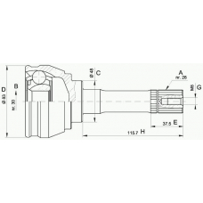 CVJ5569.10 OPEN PARTS Шарнирный комплект, приводной вал