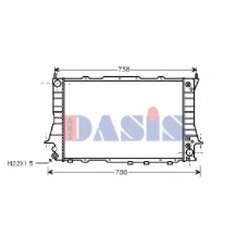 481730N AKS DASIS Радиатор, охлаждение двигателя