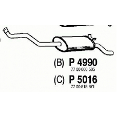 P5016 FENNO Глушитель выхлопных газов конечный