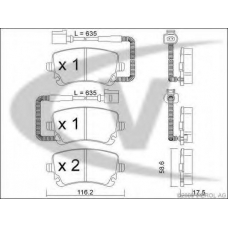 V10-8351 VEMO/VAICO Комплект тормозных колодок, дисковый тормоз