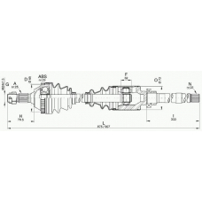 DRS6268.00 OPEN PARTS Приводной вал