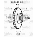 186407 VALEO Тормозной диск