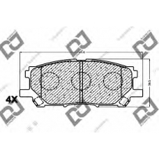 BP1074 DJ PARTS Комплект тормозных колодок, дисковый тормоз