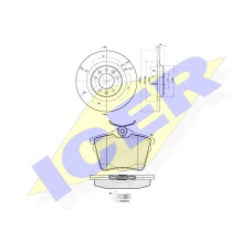 31658-4609 ICER Комплект тормозов, дисковый тормозной механизм