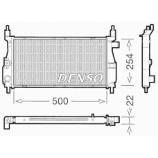 DRM24003 DENSO Радиатор, охлаждение двигателя