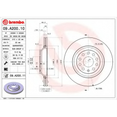 09.A200.10 BREMBO Тормозной диск