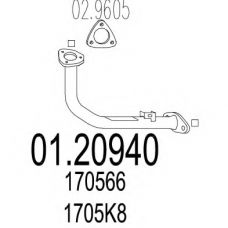 01.20940 MTS Труба выхлопного газа