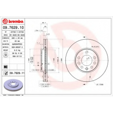 09.7629.11 BREMBO Тормозной диск