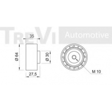 SK087287 SK Паразитный / ведущий ролик, зубчатый ремень