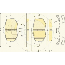 6117532 GIRLING Комплект тормозных колодок, дисковый тормоз