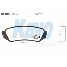 BP-9058 KAVO PARTS Комплект тормозных колодок, дисковый тормоз