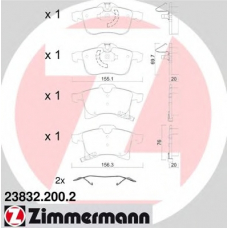 23832.200.2 ZIMMERMANN Комплект тормозных колодок, дисковый тормоз