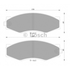 0 986 AB2 005 BOSCH Комплект тормозных колодок, дисковый тормоз