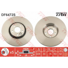 DF6472S TRW Тормозной диск