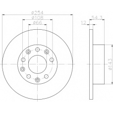 8DD 355 101-581 HELLA PAGID Тормозной диск