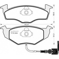 735 MGA Комплект тормозных колодок, дисковый тормоз