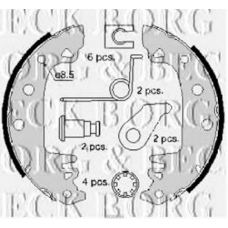 BBS6086 BORG & BECK Комплект тормозных колодок