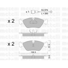 22-0091-0K METELLI Комплект тормозных колодок, дисковый тормоз