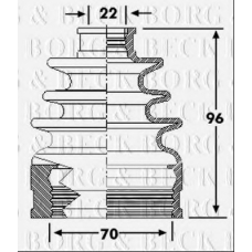 BCB6324 BORG & BECK Пыльник, приводной вал