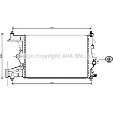 OL2484 AVA Радиатор, охлаждение двигателя