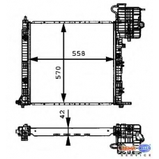 8MK 376 721-391 HELLA Радиатор, охлаждение двигателя