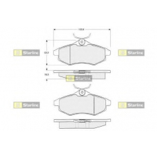 BD S319 STARLINE Комплект тормозных колодок, дисковый тормоз