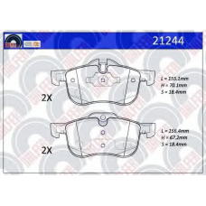 21244 GALFER Комплект тормозных колодок, дисковый тормоз