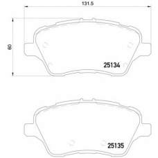 P 24 151 BREMBO Комплект тормозных колодок, дисковый тормоз