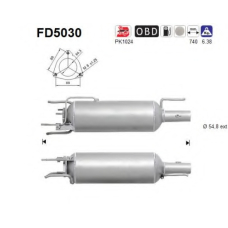 FD5030 AS Сажевый / частичный фильтр, система выхлопа ОГ