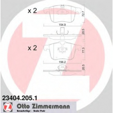 23404.205.1 ZIMMERMANN Комплект тормозных колодок, дисковый тормоз