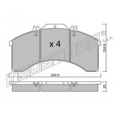 597.0 TRUSTING Комплект тормозных колодок, дисковый тормоз