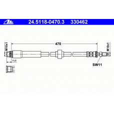 24.5118-0470.3 ATE Тормозной шланг