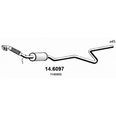14.6097 ASSO Средний глушитель выхлопных газов