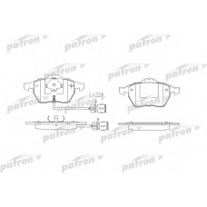 PBP1167 PATRON Комплект тормозных колодок, дисковый тормоз