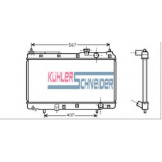 0100351 KUHLER SCHNEIDER Радиатор, охлаждение двигател