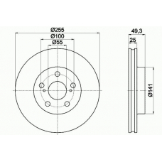 55250PRO PAGID Тормозной диск