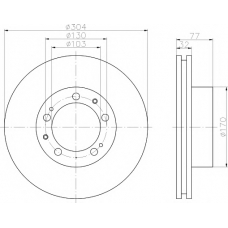 8DD 355 101-551 HELLA PAGID Тормозной диск