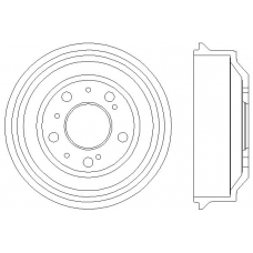 MBD037 MINTEX Тормозной барабан