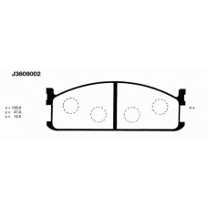 J3609002 NIPPARTS Комплект тормозных колодок, дисковый тормоз