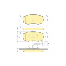 6112082 GIRLING Комплект тормозных колодок, дисковый тормоз