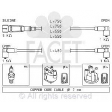 4.8736 FACET Комплект проводов зажигания