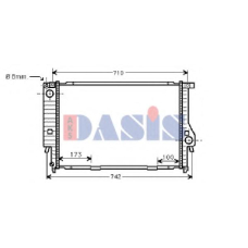 051680N AKS DASIS Радиатор, охлаждение двигателя