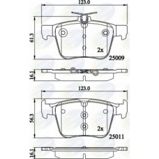 CBP02157 COMLINE Комплект тормозных колодок, дисковый тормоз