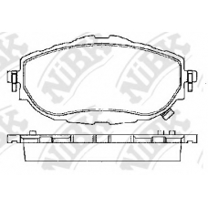 PN21001 NiBK Комплект тормозных колодок, дисковый тормоз