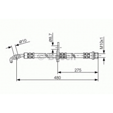 1 987 476 758 BOSCH Тормозной шланг