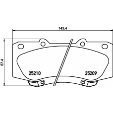 8DB 355 015-821 HELLA PAGID Комплект тормозных колодок, дисковый тормоз